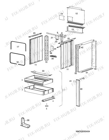 Взрыв-схема комплектующей Husqvarna Electrolux QSG7141-1W - Схема узла H10 Chassis